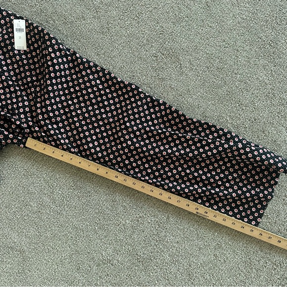 Maeve Anthropologie‎ The Colette Wide Leg Pants 27 Black Floral Linen Blend - Picture 6 of 8